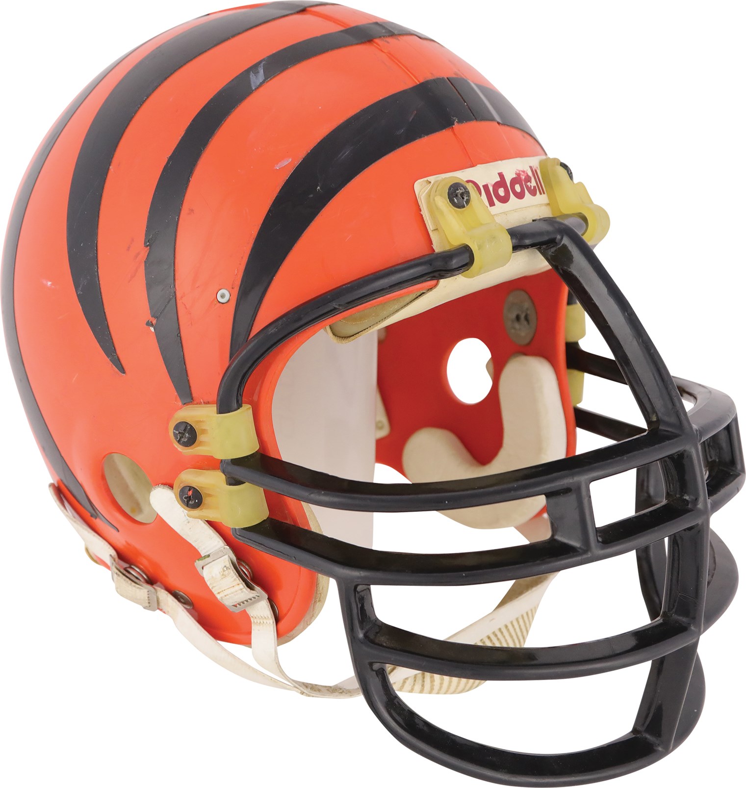 - 1990-91 Anthony Munoz Photo-Matched Cincinnati Bengals Season-Long Game Worn Helmet - Matched to Both Playoff Games and FIVE Total Games (Photo-Matched)