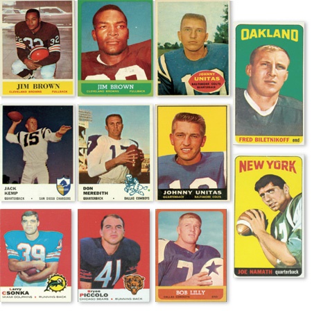- 1960s Topps Football Complete Set Lot (10)