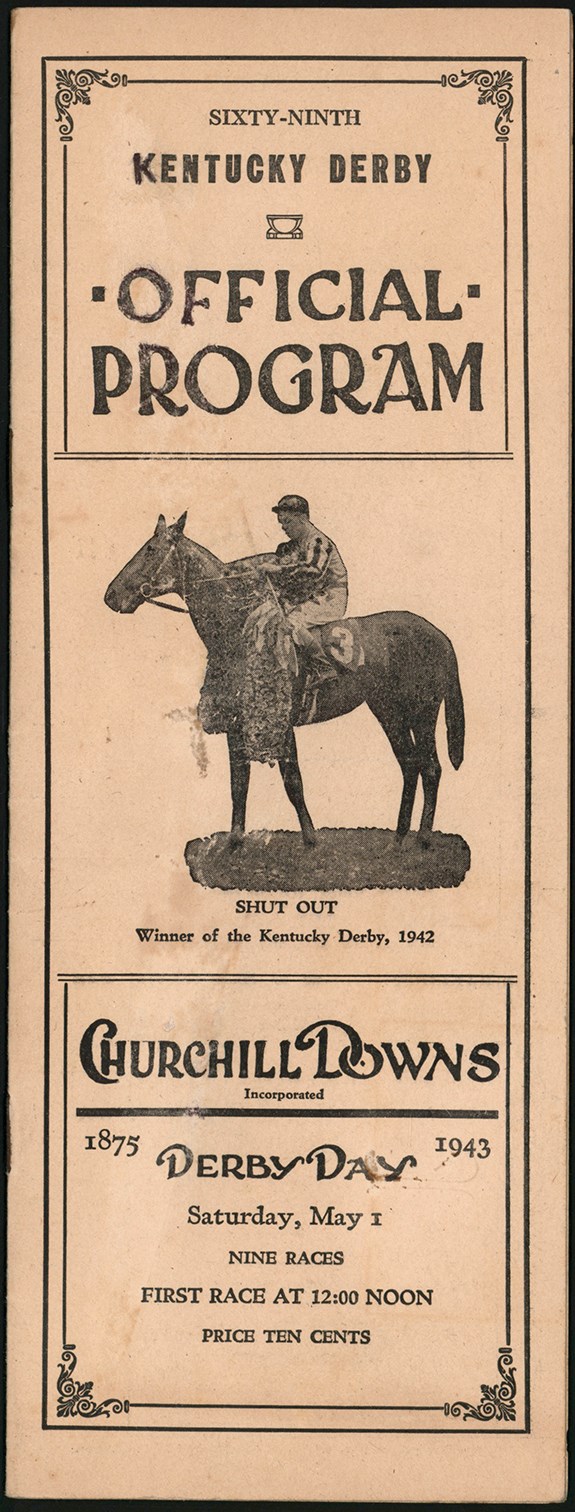 Horse Racing - Count Fleet 1941 Kentucky Derby Program