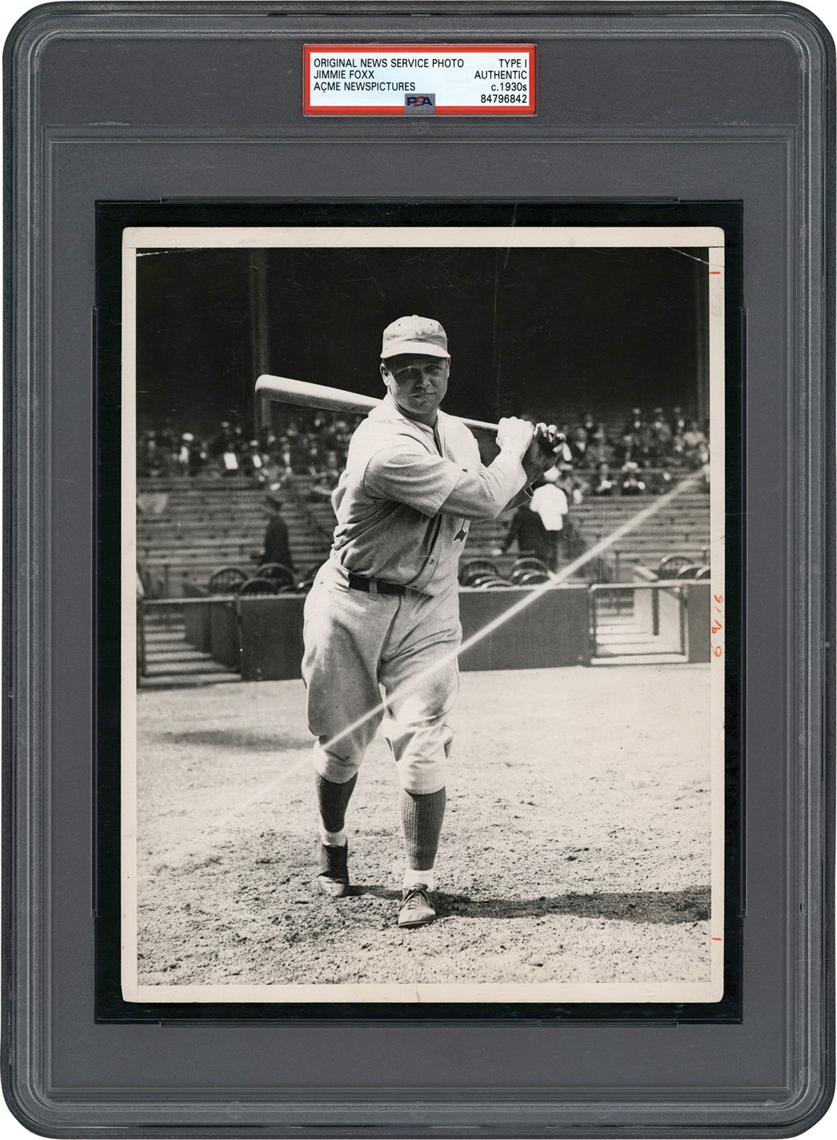 Vintage Sports Photographs - Early 1930s Jimmie Foxx Original Photograph (PSA Type I)
