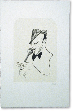 Frank Sinatra Hirschfeld Lithograph (15x21”)