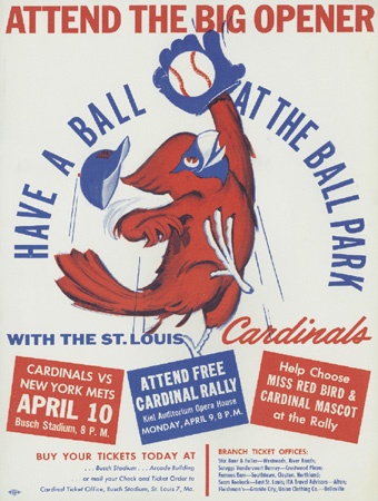 New York Mets - First Ever New York Mets Game Advertising Poster (9x12”)