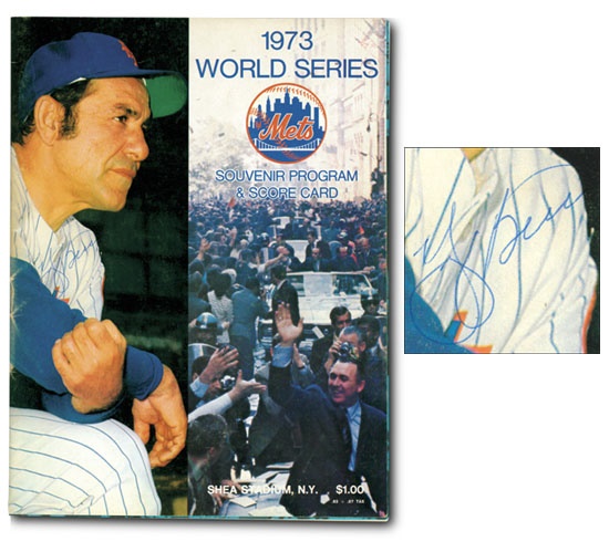 1973 World Series Vintage Signed Program.