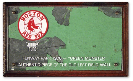 Boston Sports - Fenway Park Piece of the Green Monster