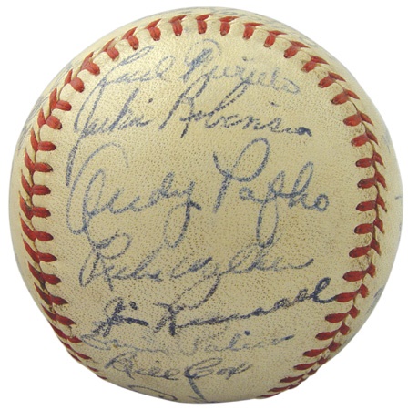 The Team That Bobby Thomson Killed With His Shot Heard Round The World -- 1951 Brooklyn Dodgers Signed Baseball