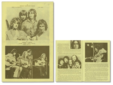 Posters and Handbills - 1970 Jimi Hendrix & The Who Program.