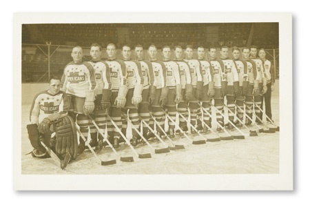 Hockey Memorabilia - 1939 NY Americans Real Photo Postcard