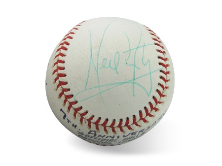 Single Signed Baseballs - 1976 Neil Armstrong Single Signed Baseball