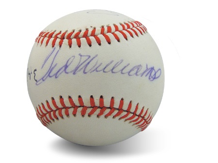 Autographed Baseballs - Ted Williams, President George Bush, & Egyptian President Mubarek Signed Baseball