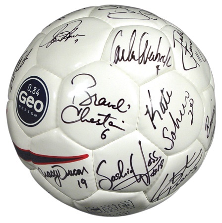 - 1998 USA Women’s World Cup Signed Soccer Ball