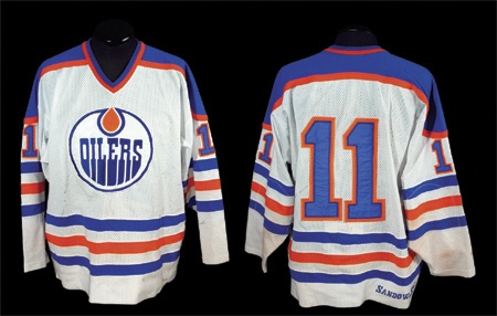 Hockey Sweaters - 1980-81 Mark Messier Game Worn Edmonton Oilers Jersey