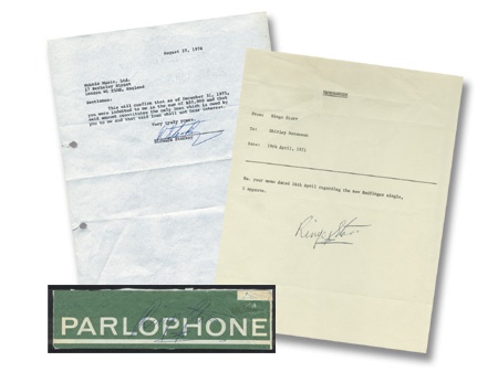 Beatles Autographs - Ringo Starr Signed Documents (3)