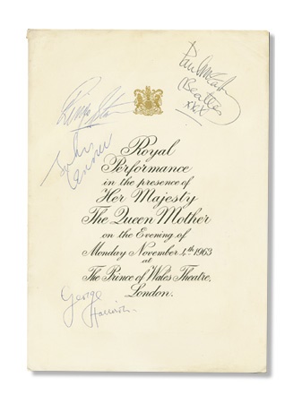 1963 Beatles Signed Royal Command Performance Program