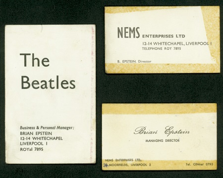 The Beatles - Brian Epstein Business Cards  (3)