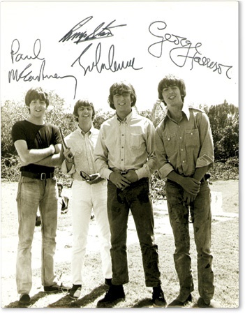Beatles Autographs - Extraordinary Beatles Signed Photograph