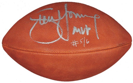 Football - Steve Young Autographed Super Bowl XXIX Game Used Football