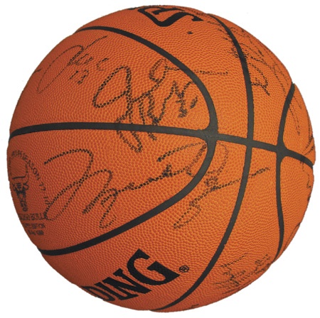 Basketball - 1995-96 Chicago Bulls Championship Signed Basketball