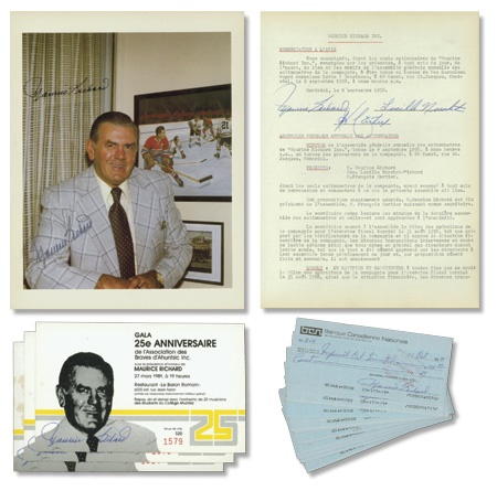 Maurice Richard - Massive Maurice Richard Autograph Collection (75)