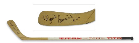 - 1983 Mario Lemieux Autographed Game Used Junior Stick