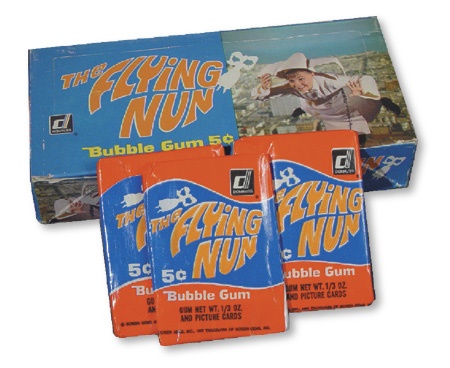 Unopened Wax Packs Boxes and Cases - 1968 Donruss Flying Nun Wax Box