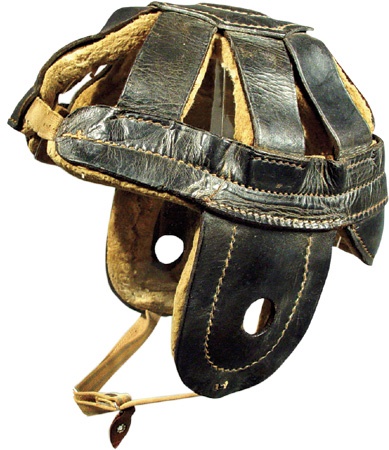 Football - 1910’s Wright & Ditson Strap Top Football Helmet