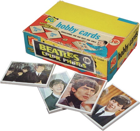 Unopened Wax Packs Boxes and Cases - 1964 Topps Beatles Near Cello Pack Box (27 packs)