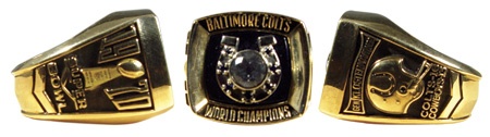 Football - 1970 Baltimore Colts Superbowl Ring