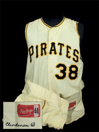 Clemente and Pittsburgh Pirates - 1963 Donn Clendenon Game Worn Jersey & Pants