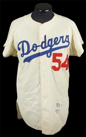 Dodgers - 1957 Walt Alston Game Worn Jersey