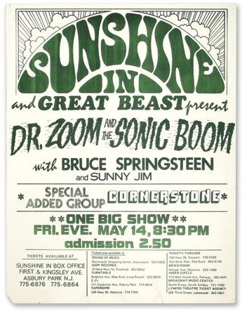 Bruce Springsteen - Huge 23x18” Dr. Zoom & the Sonic Boom Poster from their First Show Ever (23x18”)