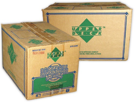Unopened Wax Packs Boxes and Cases - 1990 Upper Deck Low Number Baseball Wax Cases