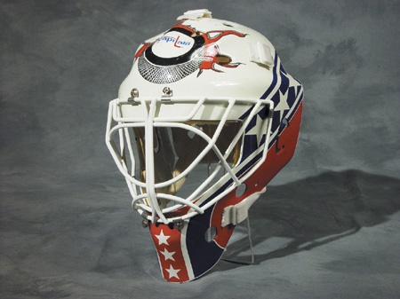 Hockey Equipment - Rick Tabaracci Game Worn Washington Capitals Mask