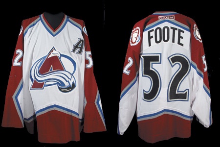 Hockey Sweaters - 2001-02 Adam Foote Colorado Avalanche Game Worn Jersey