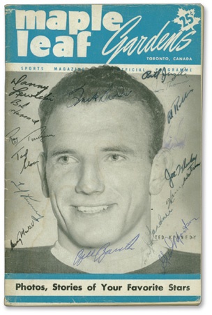 Hockey Memorabilia - 1951 Stanley Cup Final Game Program autographed by Bill Barilko on the Night of his Historic Goal