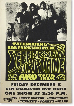 1968 Jefferson Airplane Boxing Style Poster (14x22”)