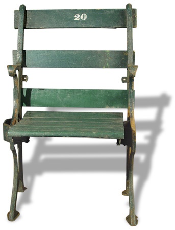 Stadium Artifacts - Ebbets Field Stadium Seat in Original Paint