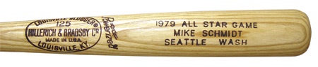 - 1979 Mike Schmidt All-Star Game Bat (35”)