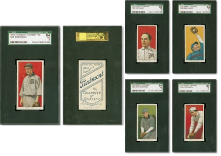 1910 T206 SGC 84 NRMT Card Collection (5)