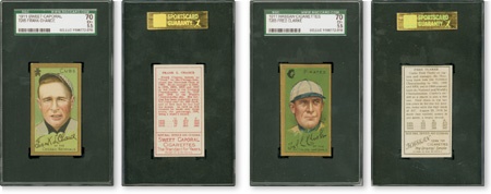 - 1911 T205 Frank Chance and Fred Clarke SGC 70 EX+