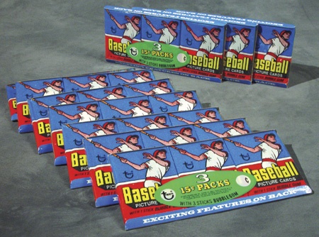 Unopened Wax Packs Boxes and Cases - 1977 Topps Baseball Wax Pack Trays lot of (10)