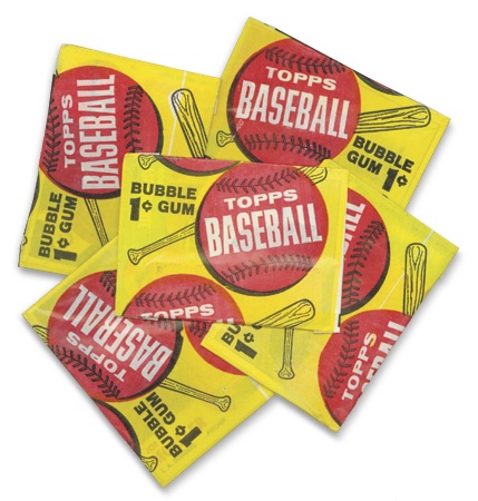 Unopened Wax Packs Boxes and Cases - 1963 Topps Baseball Penny Packs (5)