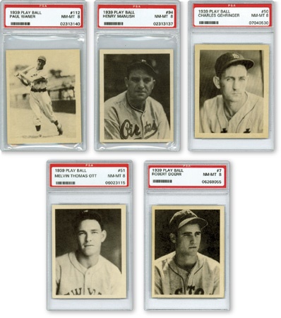 Baseball and Trading Cards - 1939 Playball PSA 8 lot (5)