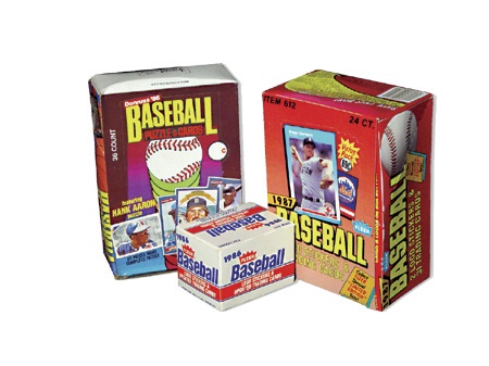 Unopened Wax Packs Boxes and Cases - 1986-1987 Fleer and Donruss Unopened Bonanza
