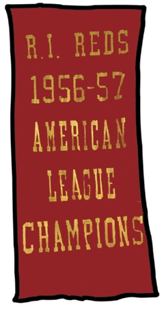 Hockey Memorabilia - 1956-57 Rhode Island Reds AHL Championship Banner (12’)