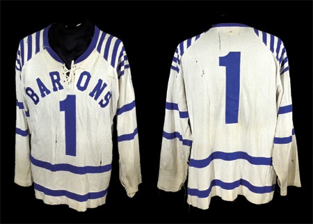 The AHL Collection - Johnny Bower’s 1957-58 Cleveland Barons Game Worn Jersey