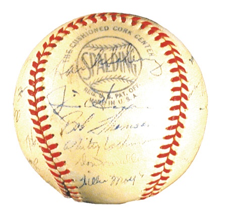 Lot Detail - 1951 NATIONAL LEAGUE CHAMPION NEW YORK GIANTS TEAM SIGNED  BASEBALL