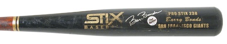 2000 Barry Bonds Signed Game Used Bat (34”)