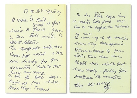 Baseball Autographs - Cy Young Three-Page Handwritten Letter