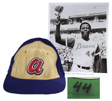 1972-74 Hank Aaron Atlanta Braves Game Worn Cap