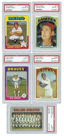 - 1970 – 1975 PSA Assorted Baseball Lot (45)